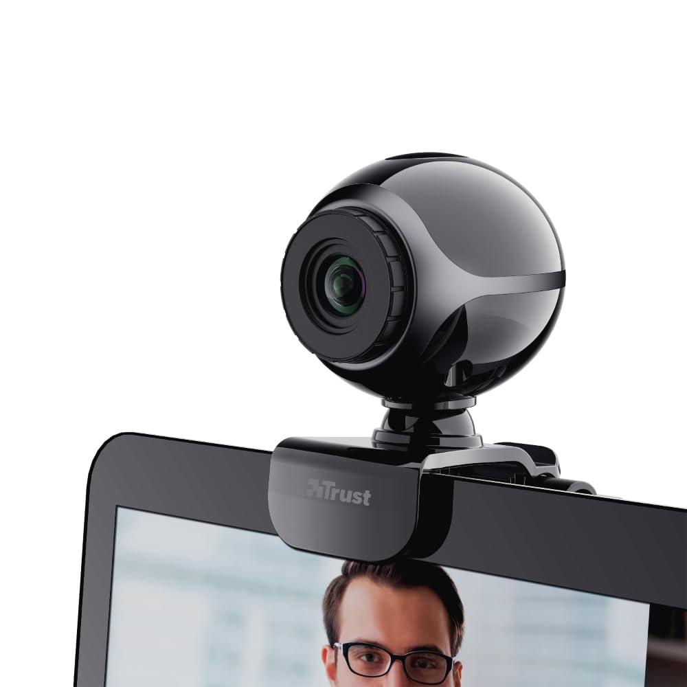 Trust exis webcam SV Trust Exis Webcam with Microphone and Smart Stand, - Official UK Stock