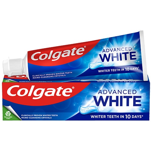Colgate-Advanced-White-Toothpaste-Merch-&-Cart Colgate-Advanced-White-Toothpaste-Merch-&-Cart-