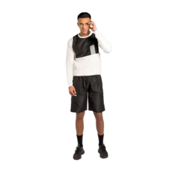 Tracksuits-Black-and-White-Colour-Blocked-Striped-Short-Set-Merch-&-Carter