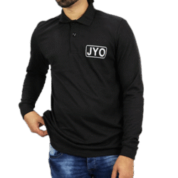 Polo T-shirt- black long sleeve