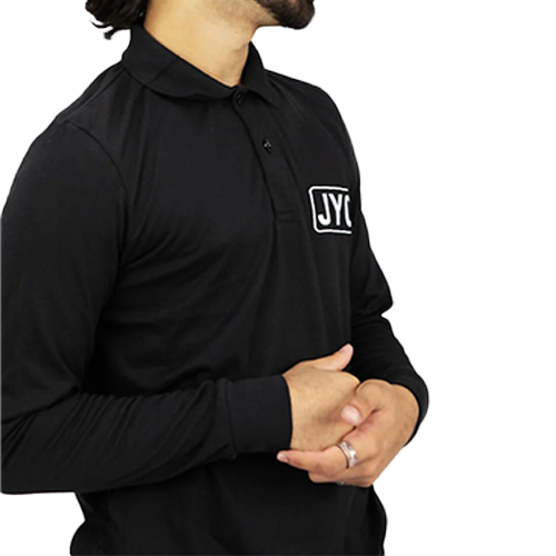 T1167Mc Polo T-shirt- black long sleeve