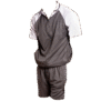 Grey Active Raglan Contrast Panel Short Set