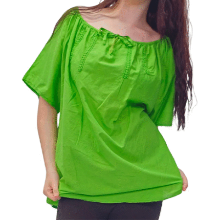 Women's Plain Lace Tie Detailing Cotton Top-Merch & Carter